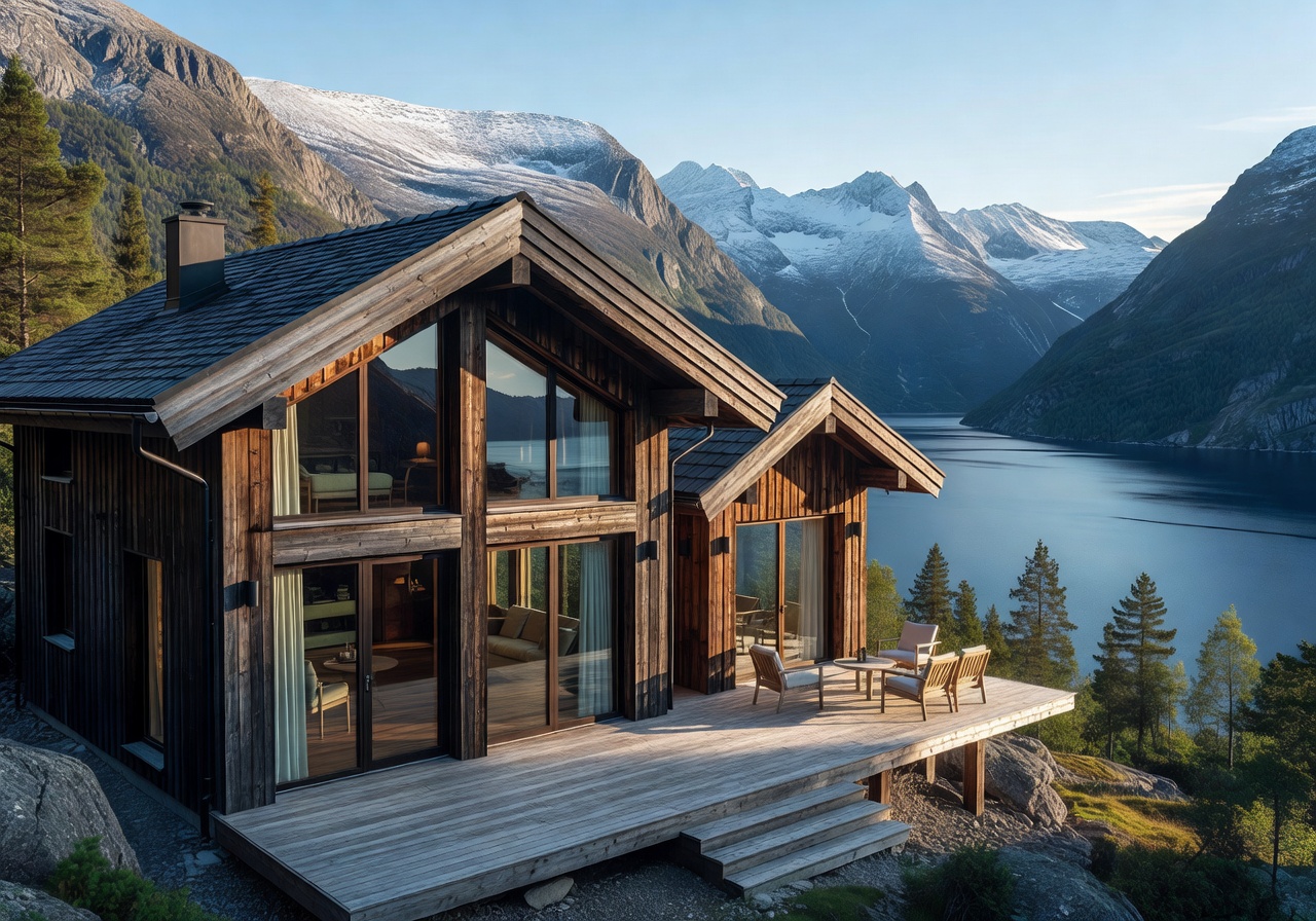 Storfjord Hotel luxury cabin style architecture